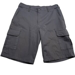 Red Kap Mens Black Cargo Work Shorts PT66BK0 Size 34 Utility Twill Flat Front